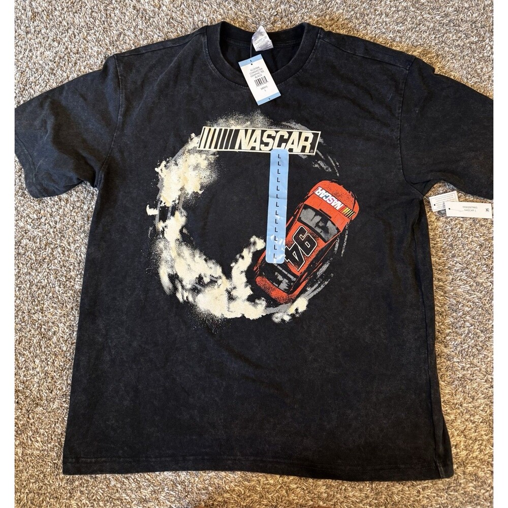 NASCAR T-Shirt Men’s L Black #94 Racing Graphic Mineral Wash NWT